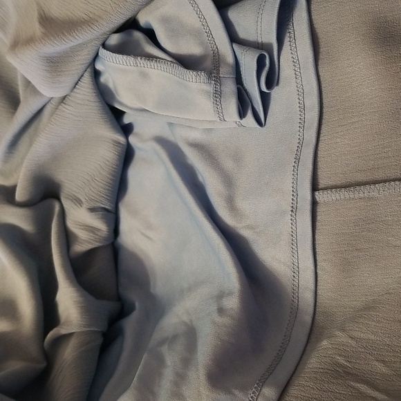 Lulus Womens Lost In Paradise Maxi V Neck Flowy Formal Dress Slate Blue - Picture 14 of 16